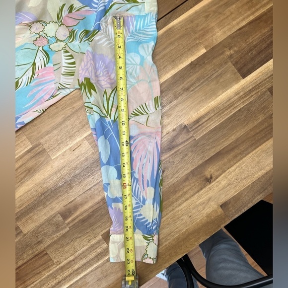 Talbots Plus Pastel Floral Tropical Lightweight Cotton Button Down Shirt Size 2X - Picture 7 of 9